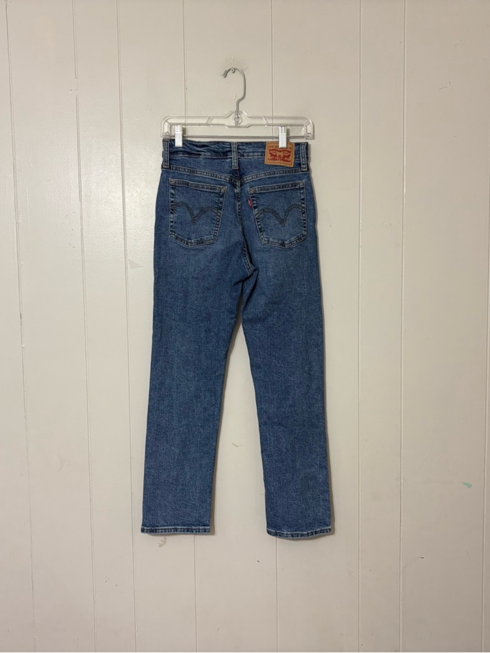 Levi’s Wedgie Straight Jeans Size 26 High Rise Vintage Blue Straight Leg Denim - Picture 7 of 10